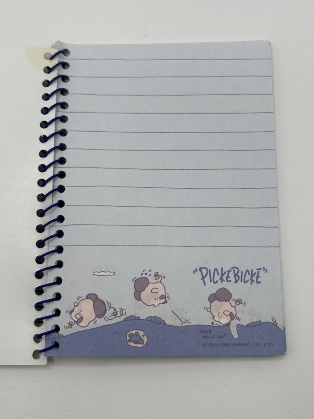 Sanrio 1995 Picke Bicke Spiral Notepad 33 Sheets Vintage Pickebicke Puff Bird - Picture 7 of 16